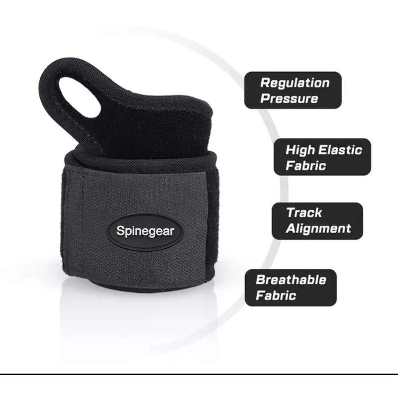Spinegear Wrist Brace with Thumb Stabilizer for Sports, Joint Pain,