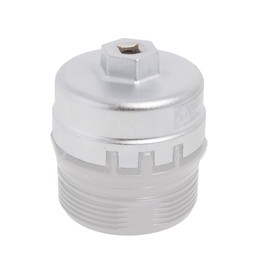 Steelman 4-Cylinder Oil Filter Housing Wrench for Toyota and Lexus, 64.5mm x 14 Flute, ⅜-inch Drive, Integrated 27mm Hex Nut