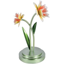 Sunset Vista Designs 94525 Garden Party Battery Operated Small Floral LED Accent Lamp or Night Light, 12.25-Inch, Narcissus