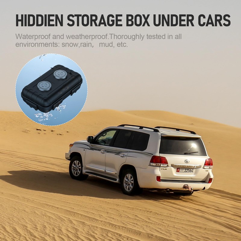 MAILADA Magnetic Key Box,Magnet Key Holder Under car,Hide a Key