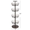 Household Essentials 2139-1 Metal Four-Tier Adjustable Revolving Shoe Rack |