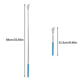 Unbranded 2PCS Stainless Steel Retractable Back Scratcher - Rubber Handle Portable Random