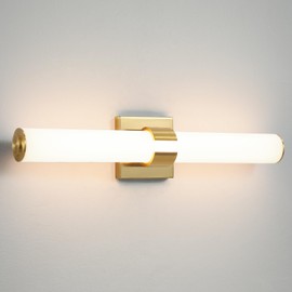 AIJIASI Bathroom Vanity Light Fixtures Over Mirror - 28W Gold Bathroom Light Fixtures with Acrylic Shade 22.8 Inch LED Vanity Light Modern Bathroom Sconces 3000K