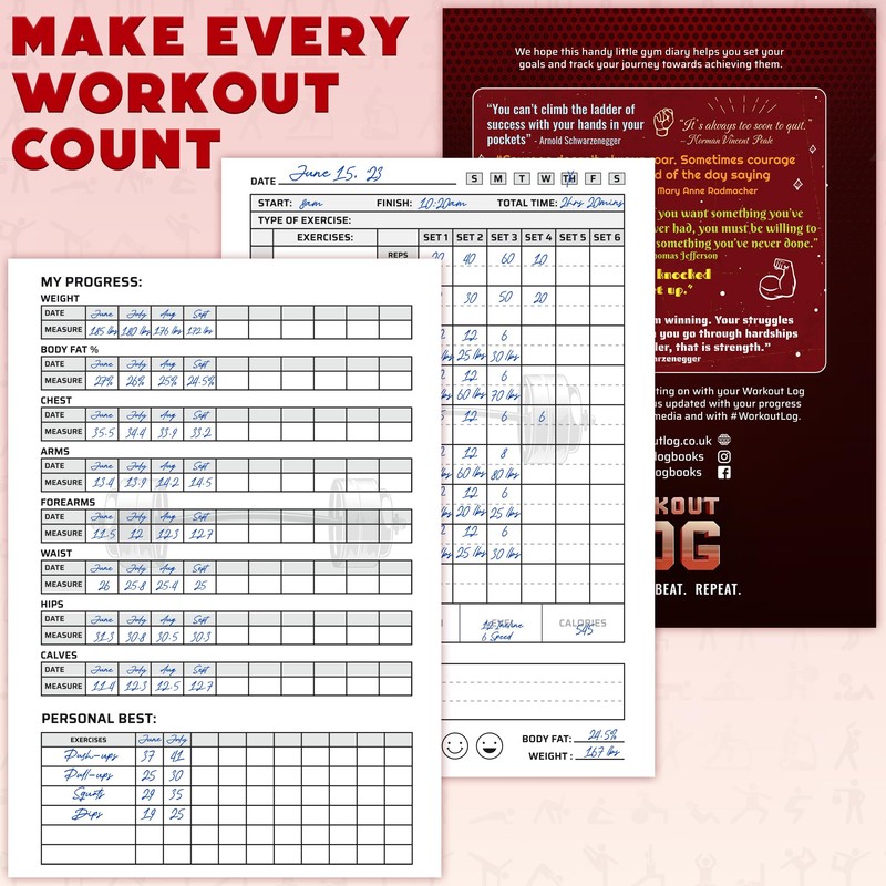 Workout Planner for Daily Fitness Tracking & Goals Setting -