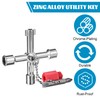 HJZHII 4 Way Water Key with Slotted and Phillips Screwdrivers,