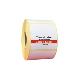 Labex Label - Direct Thermal Labels 50 x 30 mm | Barcode Labels - Thermal Labels on Roll; Pack of 1,000 - Thermal Printer Labels - 3 Rolls: 3,000 Thermal Label Barcode/Address Thermal Labels