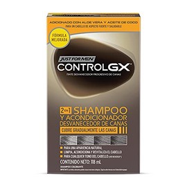 Just for Men Control GX Shampoo y Acondicionador Desvanecedor de Canas, Reduce Canas Gradualmente, Sin Peróxido, Sin Amoniaco, 118ml