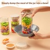 SOLIGT 4 Pack Glass Salad Jars with Lids Meal Prep,