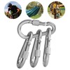 BEWISHOME 4 Pack Carabiner Hooks Hammock Locking Solid Metal D