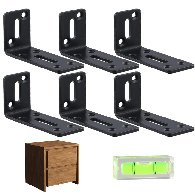 Adjustable Mounting Bracket, 6 PCS Corner Braces Brackets, 90 Degree