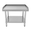 CUBELLIN 2-Tier Stainless Steel Prep Table, 30x24x26in, Silver, Modern, Rectangular,