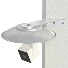 Wall Mount for Wyze Cam Pan V3, Aluminum Silver, 270° Monitoring Area, Weather Shield Cover