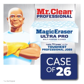 P&G Professional Mr. Clean Magic Eraser, Multi-Purpose Cleaner, 26 Count, Cleaning Sponge, Commercial Cleaning Supply, Commercial Grease Cleaner
