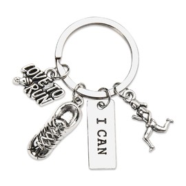 Runner Gifts Motivational Running Lovers Keychain for Women Girls Sports Keyrings for Runners Marathon Key Chains Track Gifts Love to Run Keychains Inspirational Gifts for Women Girls