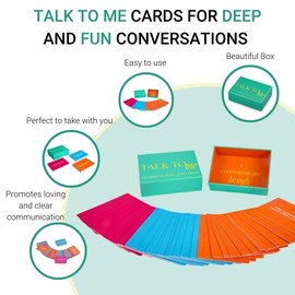 Elena Miller TALK TOme Cards, Mindfulness Cards for More Self Reflection, Personal Development, 60 Questions to the Soul, Self Love Cards for Stronger Relationships & Inspiring Conversations (English)