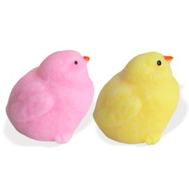 Taba Squishy Chicken Shape Toys, Handmade Chick Squishy Toys, Anxiety Relief Sensory Fidget Toys，Stress Relief Toys Adults & Children's Anxiety Stress Relief Toys (2PACK)
