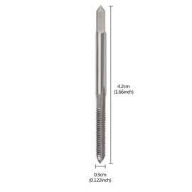 YXQ M3 x 0.5mm Tap Machine HSS Metric Right Hand Thread 3 Straight Flute Taps Taper and Plug (10Pcs)