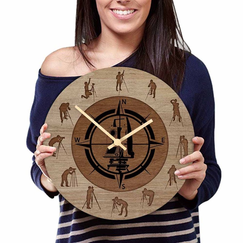 Geek Alerts Surveyor Profession Construction Work Wall Clock Engineer Home