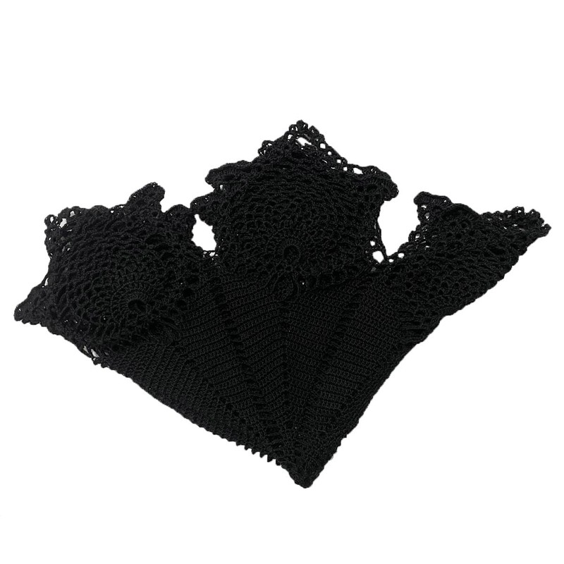 BIBITIME Lace Placemats Round Handmade Crochet Flower Doily Table Mat