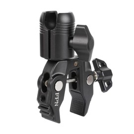 FPN All-Metal Handlebar Clamp Base Mount with Adjustable Socket Arm, Fits 0.5-2.0" Round Rails, Compatible with RAM Mounts, 1 Inch Ball Motorcycle Bike Phone Holder, GPS, Action Camera Mount