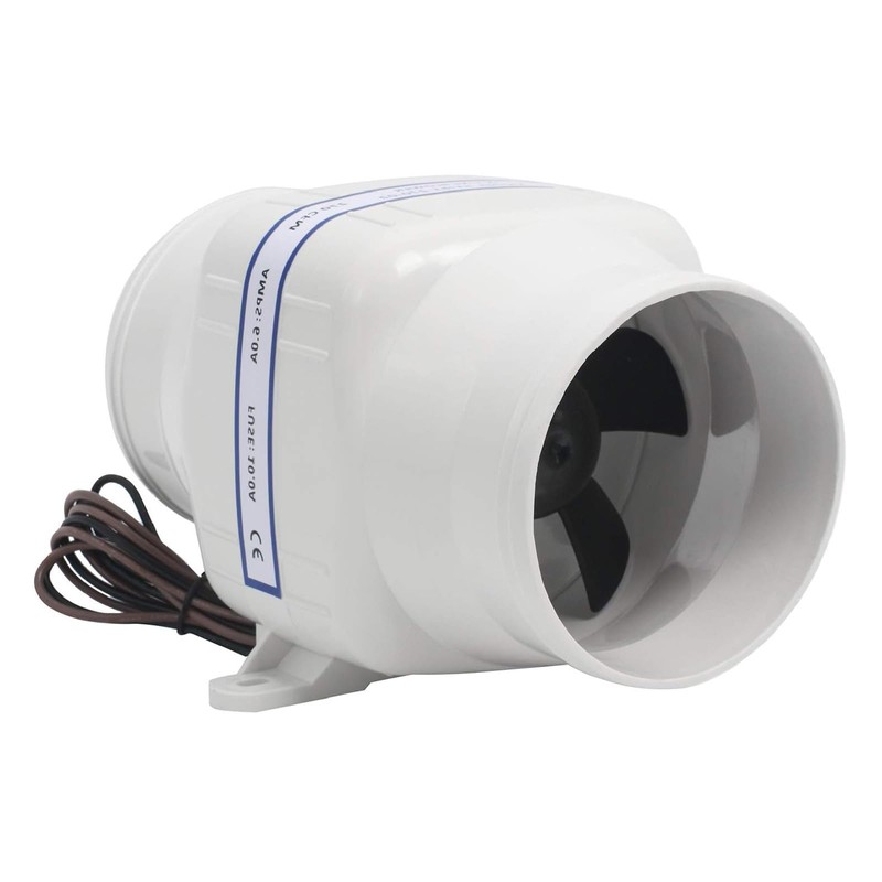 NovelBee 12V 270CFM Electric 4" in-Line Marine Bilge Air Blower