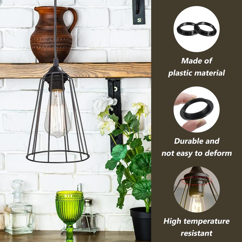 4 Pcs Lamp Shade Reducer Ring E14, Lamp Holder Twist