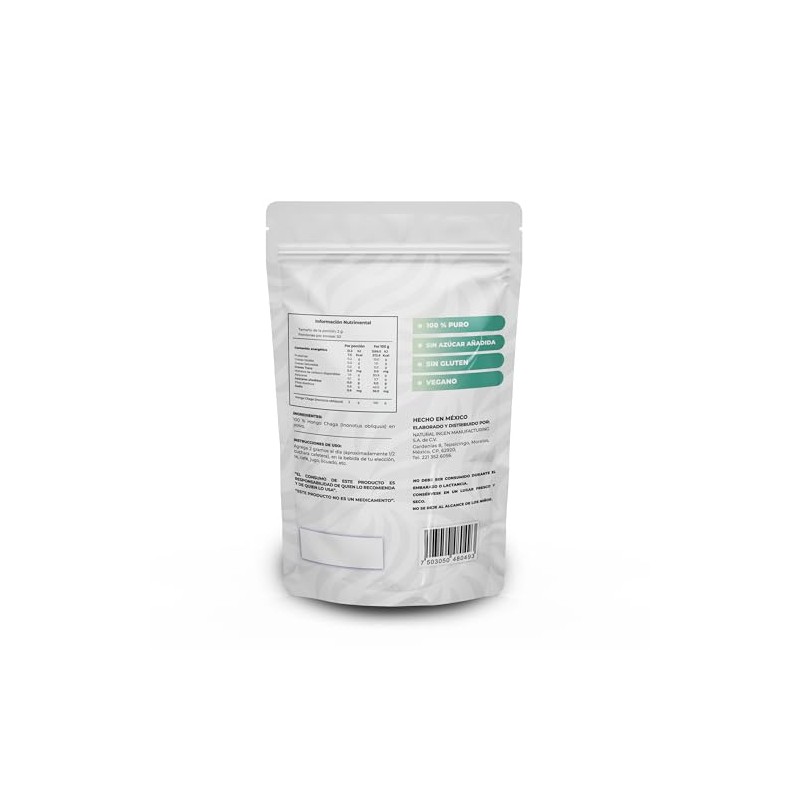 Hongo Chaga - En Polvo - Vegan -100 Gr -