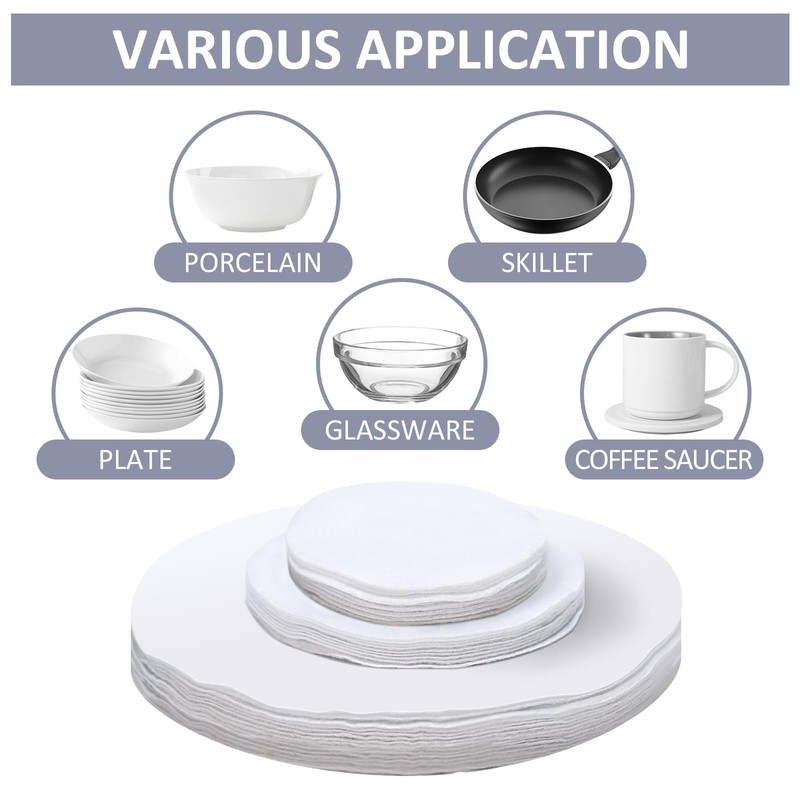 Aoluguya Soft Felt Plate Dish Protectors Dividers Seperators for Stacking,