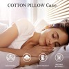 100% Cotton Navy Blue Pillowcases, 2 Pack Plain Pillow Cases,