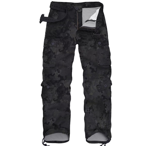 GSGGIG Cargo Pants for Men, Camo Pants Relaxed Fit Utility