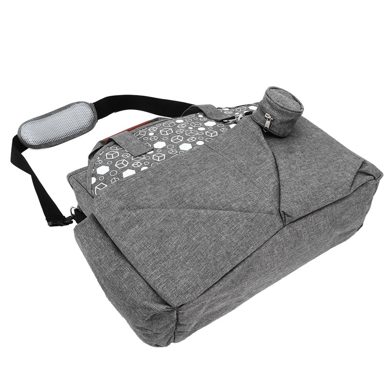 Diaper Bag Large Size Multi Pockets Gray Portable Diaper Tote