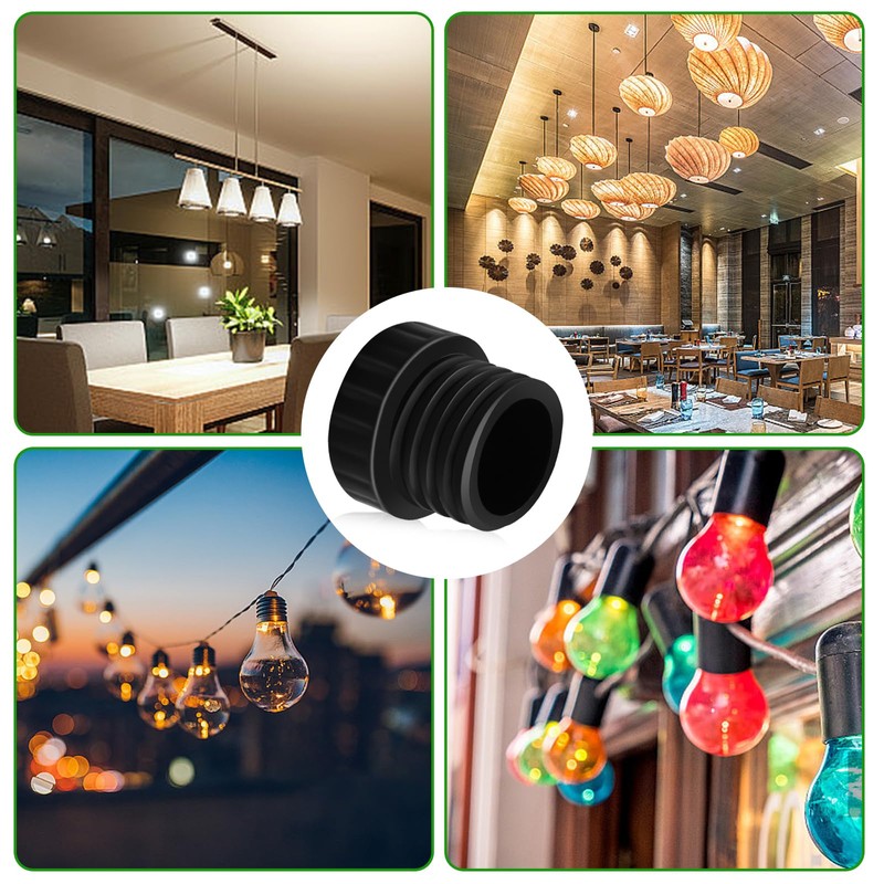 12Pcs Light Socket Covers, Safety Cap Plugs for String Lights,