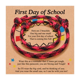 Mother Son Back to School Bracelet Mommy and Me First Day of School Bracelets for Mom and Son Boys First Day of School Gifts for Boys Son Back to School