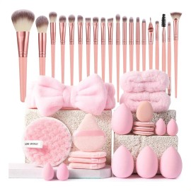 20 Brochas De Maquillaje Y Herramientas Esenciales Rosa