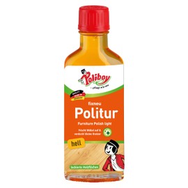 POLIBOY fixneu Politur hell - Möbelpolitur für helle lackierte Hölzer - farbauffrischende Holzpolitur - 1x 100 ml - Made in Germany