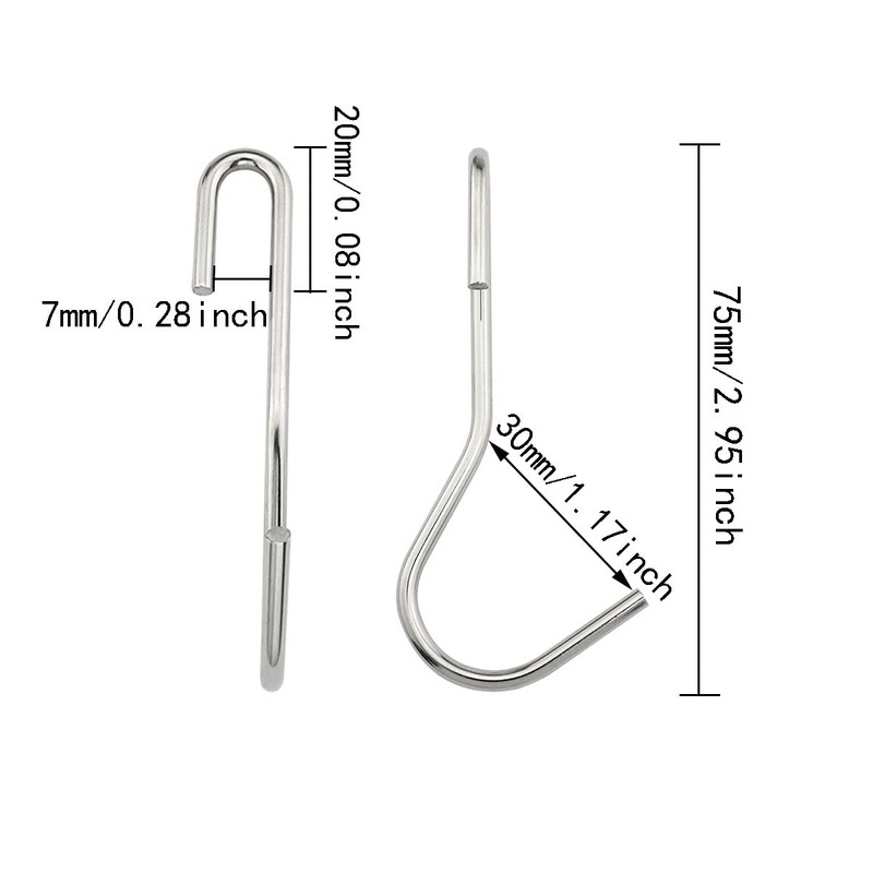 ITROLLE 10pc Heavy Duty S Hooks - 90 Degree Twist