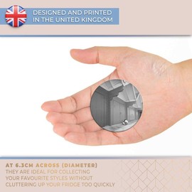 Destination Vinyl ltd Magnet for Refrigerator, Fridge BW - Cute Colourful Beach Huts Seaside Holiday for Office, Cabinet and Whiteboard, Magnetic Stickers, 41499