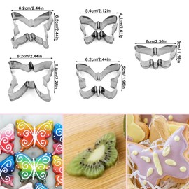 AFUNTA - 17 cortadores de galletas, forma redonda, diseño de corazón, diseño de mariposa, diseño de corazón, para galletas de metal, formas de cortadores de frutas, formas para hornear