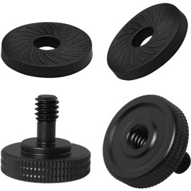 Tripod Screw with Rubber Pad LUORNG 2Set 1/4 Male to 1/4 Female Thread Thumb Screw Camera Quick Release Adapter with Rubber Washers for Camera Mounting Plate Flash Bracket, Thumbscrew and Rubber Pads