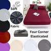 EV DEKOR®MF0001 Fitted Sheet Double, Navy - Deep Pocket Bedsheet