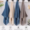 TSUINZ 3Pcs Luxurious Cotton Towels Sheet Set Solid Super Absorbent