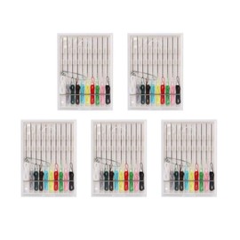 Healifty 5 Packs Disposable Pre Threaded Needle Kit Travel Sewing Kit Clothing Repairing Kit for Quick Fix Sewing Supplies