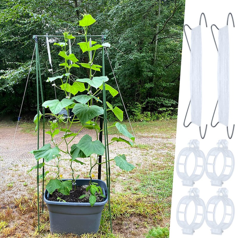 HFXXAD 20Pcs Tomato Hooks with String, Tomato Support Hooks, Tomato