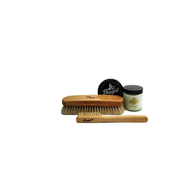 Burgol Shoe Care Set Shoe Pomade and Shoe Wax Travel