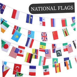 FELTECHELECTR National Flag String 12.5m Polyester Decorative Bunting Flags Decorations