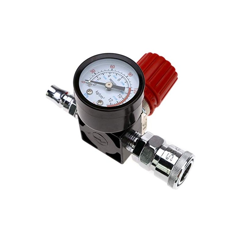 3 Way Air Compressor 1/4" Pressure Regulator Gauge 140PSI Control
