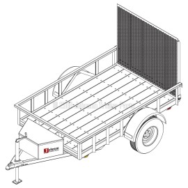 Johnson Trailer Parts 5′ x 8′ Utility Trailer Plans – 3,500 lb Capacity | Trailer Blueprints