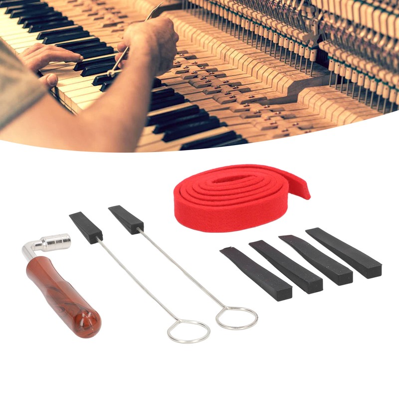 Piano Tuning Tool Temperament Strip Tuner Spanner Silicone Forks Mute