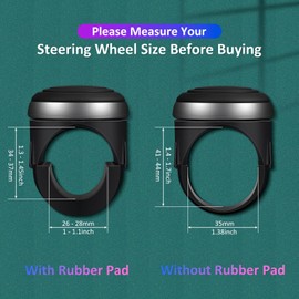 Steering Wheel Spinner Knobs Steering Wheel Buddy 360 Degrees Rotation Suicide Knobs for Steering Wheel with Silicone Surface and Metal Bearings for Driving Turning Car Truck Boat (1 Pack)