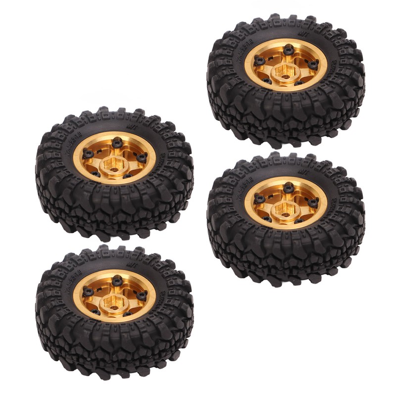 1 Inch RC Tires Brass Wheel Hub Rubber RC Car